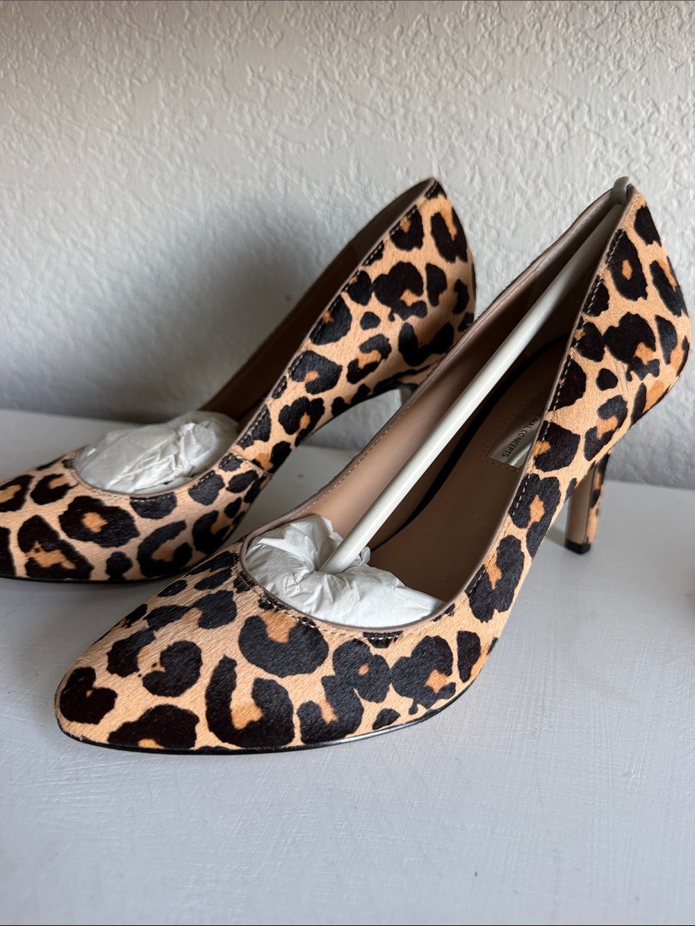 INC International Concepts Leopard Print Pointed Toe Pumps - Tan & Black - Picture 2 of 6